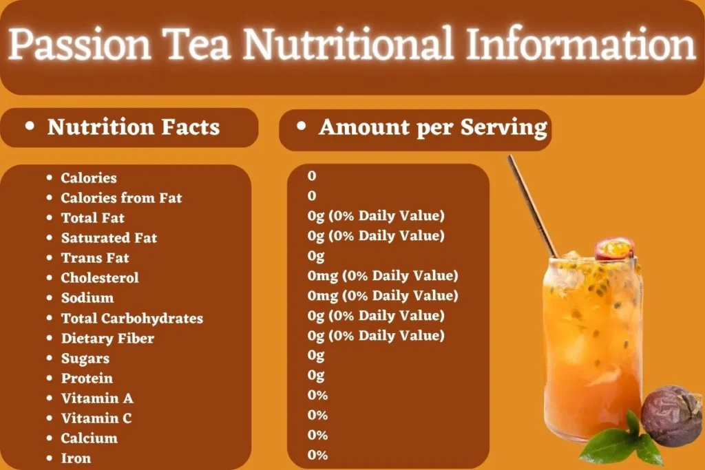 Passion Tea Nutritional Information