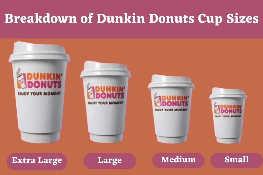 Breakdown of Dunkin Donuts Cup Sizes